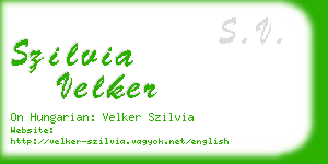 szilvia velker business card